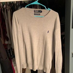 Ralph Lauren grey pima sweater size Large